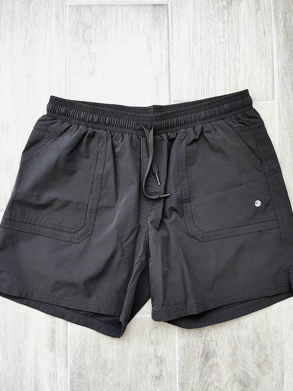 Women's Black Athletic Drawstring Shorts